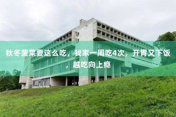 秋冬菠菜要这么吃，我家一周吃4次，开胃又下饭，越吃向上瘾