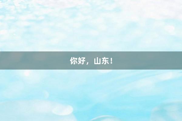 你好，山东！