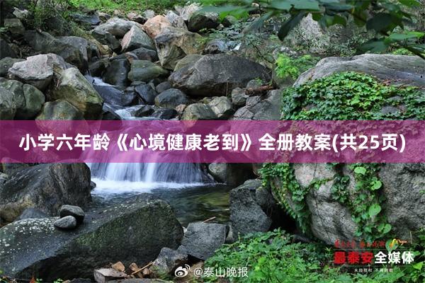 小学六年龄《心境健康老到》全册教案(共25页)